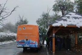 La nieve en el Glaciar Perito Moreno fue un atractivo extra para los turistas