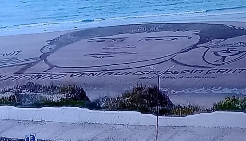 El impresionante homenaje artístico que recibió Franco Colapinto en Las Grutas