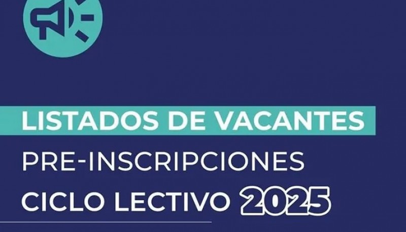 Difundieron las Vacantes disponibles, pero no se habilitó la pre-inscripción