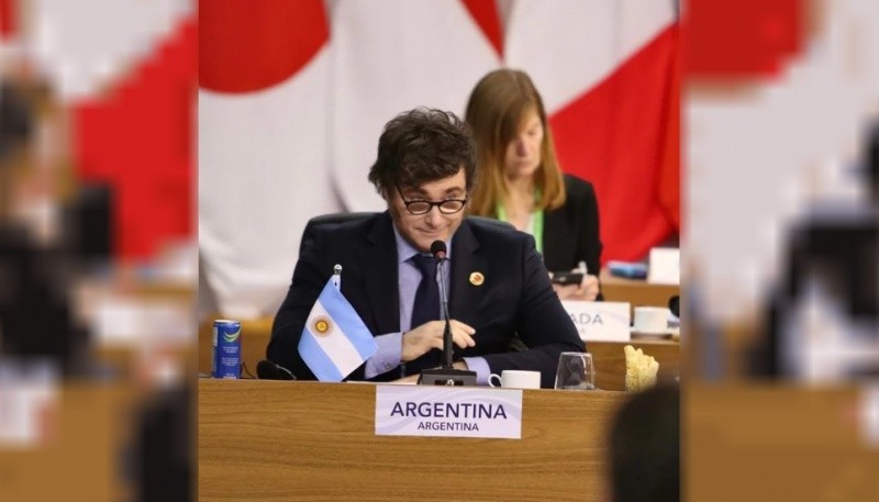 Milei, en la cumbre del G20 en Río de Janeiro. (Foto: Presidencia)