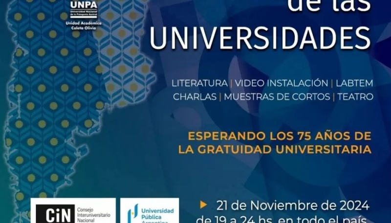 Este jueves la UNPA abre sus puertas en “La Noche de las Universidades Públicas”