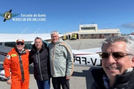 Cuatro pilotos de un monomotor Cessna llegaron a Malvinas