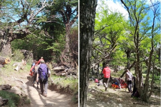 Evacuación exitosa de una turista extranjera con fractura