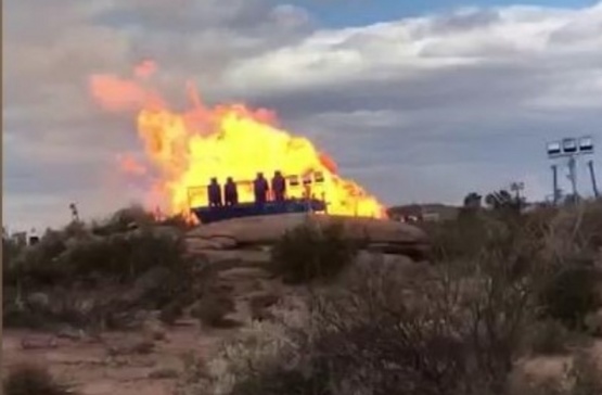 Incendio en una planta de residuos petroleros en Vaca Muerta