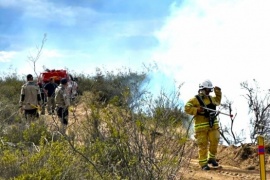 Provincia controló un incendio de pastizales en la zona norte de Puerto Madryn