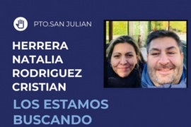 Buscan a Natalia Herrera y Cristian Rodríguez de Puerto San Julián