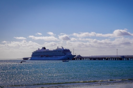 Puerto Madryn recibió al Viking Jupiter en la quinta recalada de la temporada