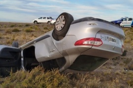 Dos heridos tras volcar en la Ruta Nacional N°3