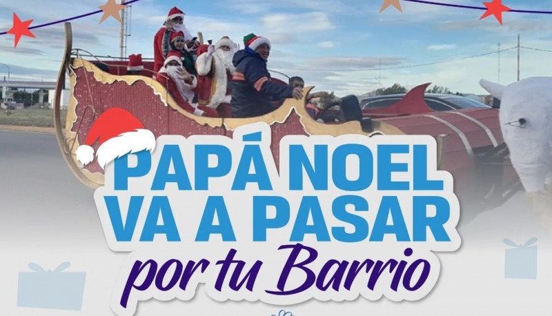 Papá Noel recorre Río Gallegos: mirá por dónde pasará