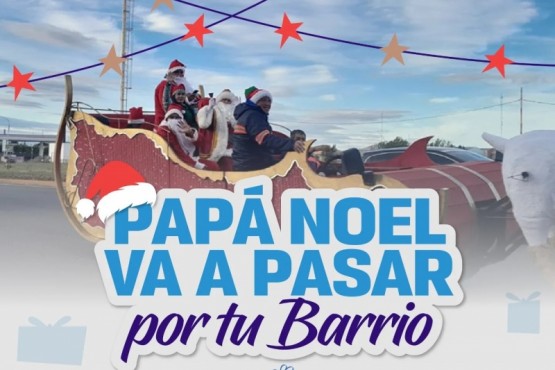 Papá Noel recorre Río Gallegos: mirá por dónde pasará