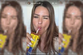 La China Suárez publicó un video tomando leche: "Podría estar 24 horas sin dormir para mirarte"