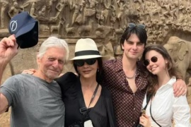 Los hijos de Michael Douglas y Catherine Zeta-Jones visitaron El Calafate y El Chaltén