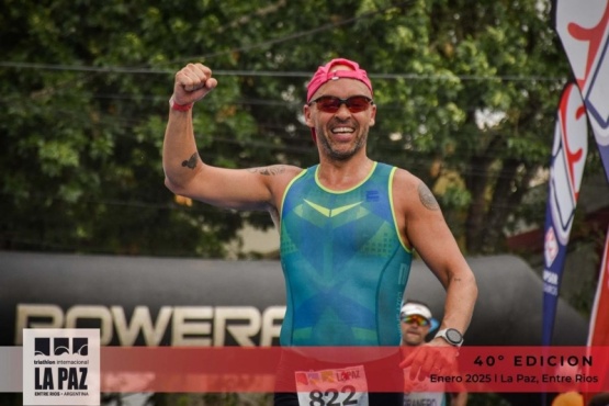 Santacruceño brilló en el Triatlón de La Paz, Entre Ríos