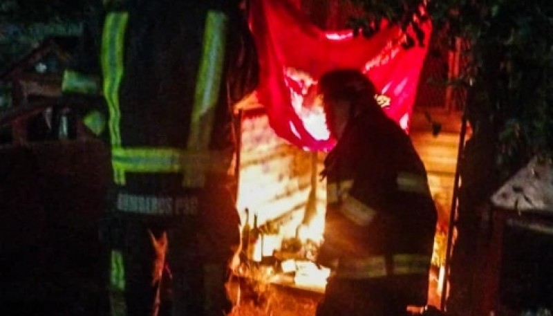 Principio de incendio en santuario del Gauchito Gil