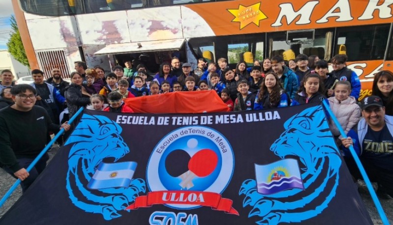 Escuela de Tenis de Mesa en el último viaje del 2024. 