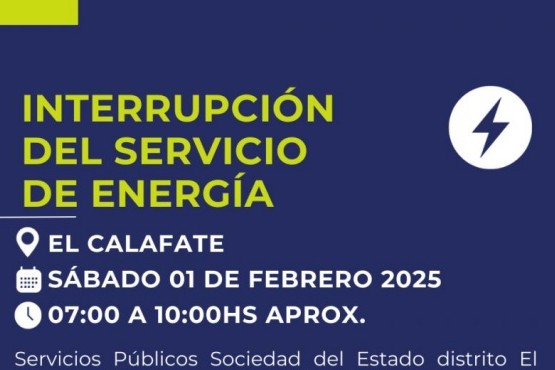 Interrupción del servicio de energía en El Calafate