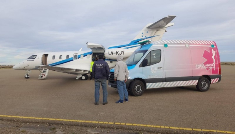 Puerto Santa Cruz base operativa de vuelos sanitarios