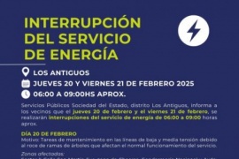 Los Antiguos: Interrupción programada de energía eléctrica