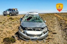 Perdió el control del rodado y volcó