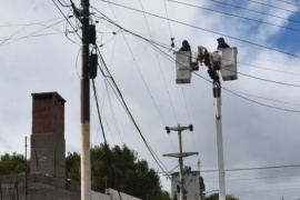 El viento hizo volar una chapa que cortó cables de energía