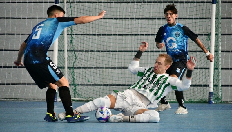 El equipo de Río Gallegos encontró en la última pelota del partido el gol del desahogo. (Foto: AFA Desarrollo)